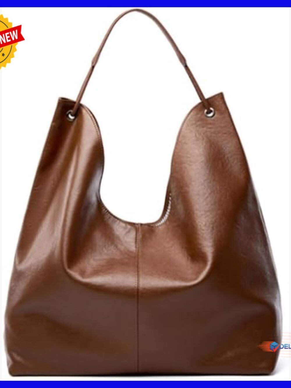 Genuine Leather Tote Shoulder Bag Spacious Hobo Handbag for Women